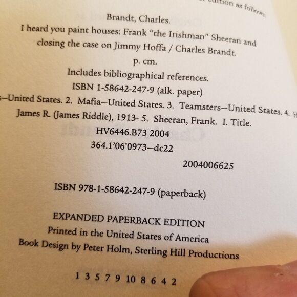 The Irishman paperback book expanded paperback edition - Picture 7 of 8